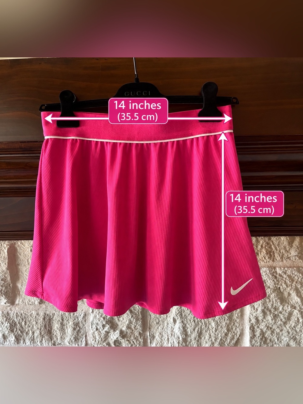 Nike Dri-FIT Slim Fit Pink Pleated Tennis Skort Skirt Built-In Shorts M